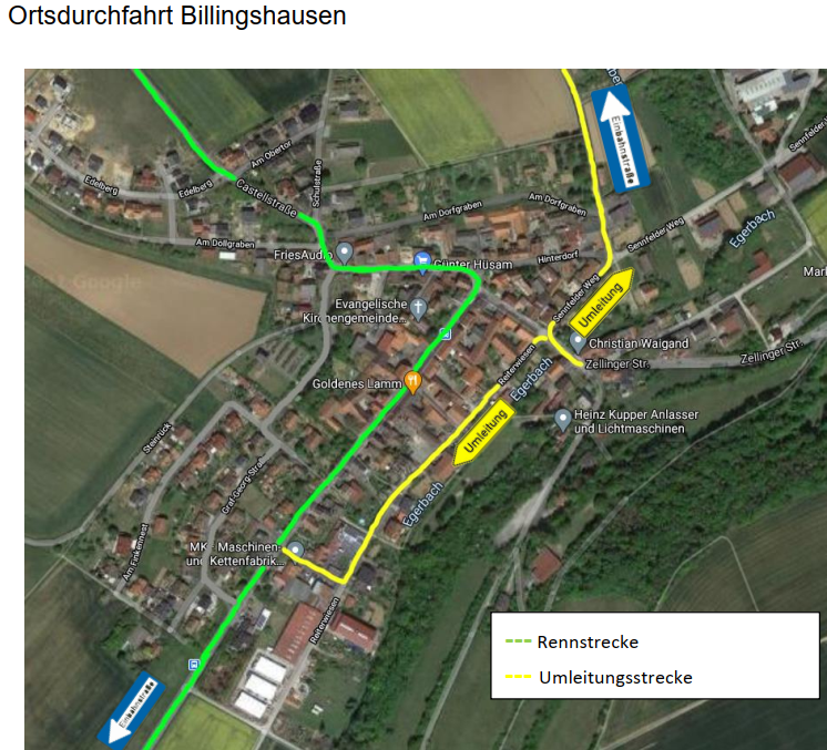 Strecke Billingshausen